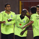 HERZLIYA, ISRAEL - DECEMBER 14: Elnatan Salami (2nd L) of Netanya celebrates the 1-0 during the friendly match ‘goals for peace 2008' between Maccabi Netanya and Borussia Moenchengladbach on December 14, 2008 at Herzliya stadium in Herzliya, Israel. (Photo by Christof Koepsel/Bongarts/Getty Images for DFB)